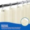 Kenney Mfg Water Repellant Jacquard Fabric Shower Curtain, 70in W x 72in H, White KN61306PS - alternate 4
